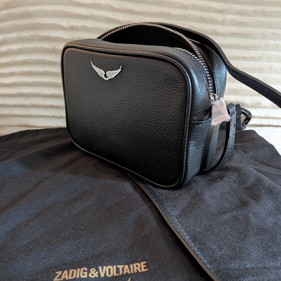Zadig & Voltaire Black Crossbody Bag with Silver Detail - Picture 1 of 11